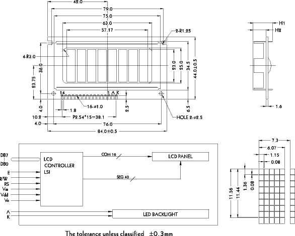 LCD- PC0802L