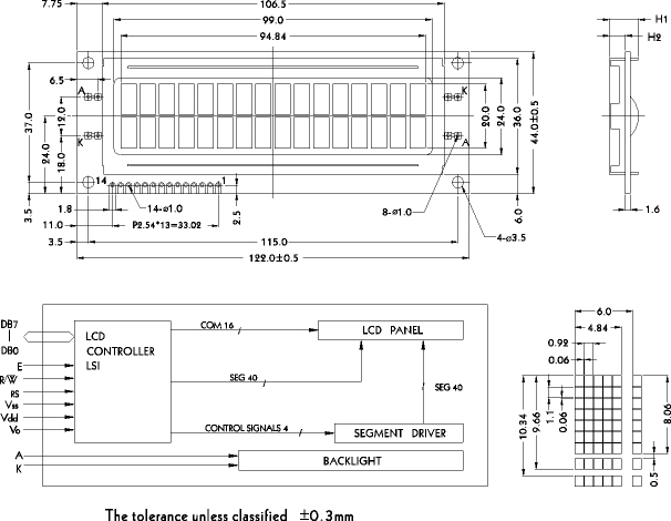 LCD- PC1602L